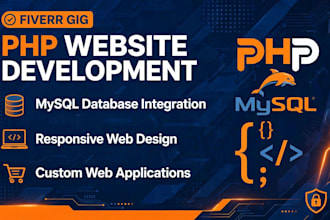 develop a custom PHP mysql website or web application