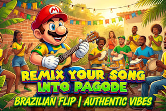 remix or flip your song into authentic brazilian pagode