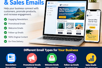 write professional email newsletters and sales emails