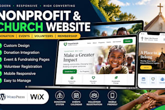 build nonprofit website and church website