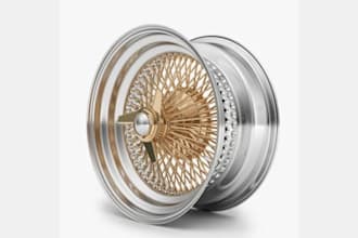 design realistic 3d wheel, rim, tire, brake discs for cars, motorcycles, bicycle