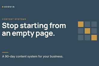 build a 90 day content system for your business
