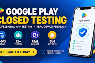 12 testers for google play closed testing for 14 days 12 app tester