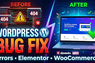 fix wordpress errors, bugs, issues and website problems