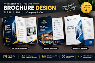 design tri fold and bifold brochures