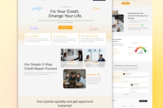 create a professional credit repair, tax website