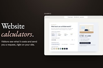build a live price calculator for your website