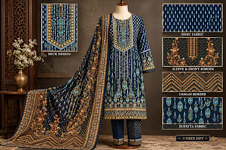 create textile designs , fabric patterns and  seamless pattern designs