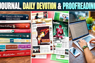 daily devotion, journal, proofread ebook formatting and ingramspark paperback