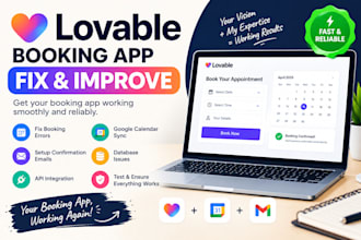 fix lovable booking app calendar sync confirmation emails booking errors
