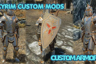 create custom skyrim, fallout 4 and bg3 mods, armor, weapons and 3d models