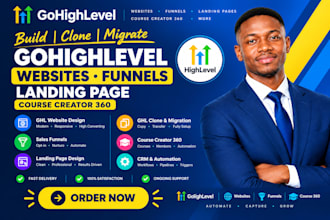 build clone migrate gohighlevel websites funnels landing page course creator 360