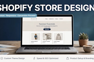 design modern shopify store and single product store