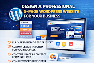 design a professional 5 page wordpress website for your business