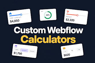 build a custom webflow calculator for your website