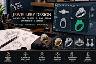 jewellery design, 3d jewelry cad, 3d model, ring design, championship, 3design