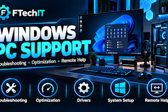 fix windows PC and laptop issues and optimize your computer remotely