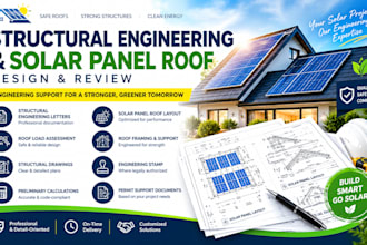 provide a structural engineer letter drawing engineering stamp, solar panel roof