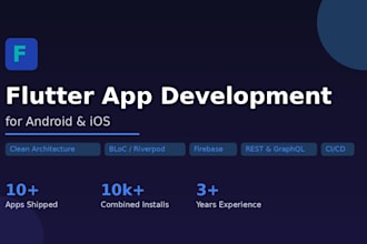 develop a flutter app for android and ios
