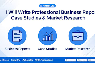 write business report, case study research