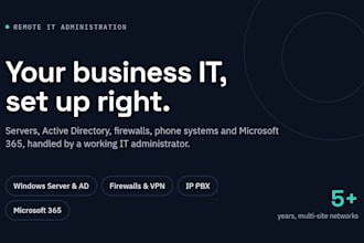 help you setup firewalls, VPN , servers , emails or any of your IT needs