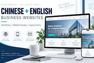 build a wordpress business website with chinese and english support