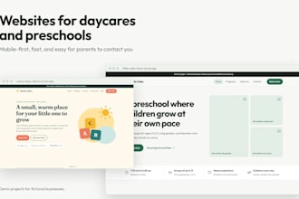 build a modern website for your daycare, preschool or childcare business