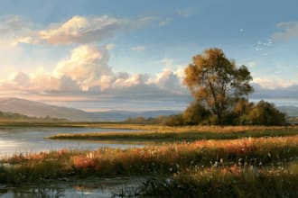 landscape illustration and concept art
