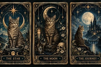 design custom tarot cards and complete tarot deck for your brand