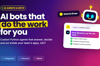 build python ai agents and telegram, discord or slack automation bots