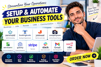 zenmaid bookingkoala jobtread companycam servicem8 guesty stripe slack gmail n8n