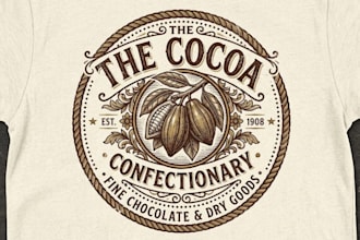 create vintage chocolate logo for apparel