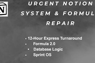 fix your broken notion formulas and database in 12h