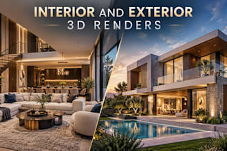 model and render interior exterior designs in sketchup and revit