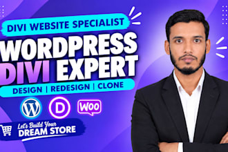 be divi expert for wordpress divi website