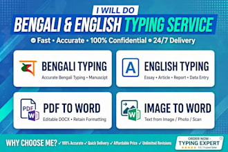 do typing bengali and english typing pdf to word