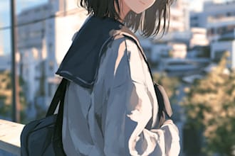 draw anime character an illustration