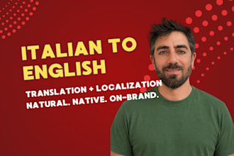 translate and localize english content into natural italian