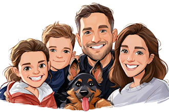 draw you as a family guy cartoon character