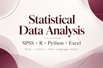 statistical data analysis, visualization and reporting