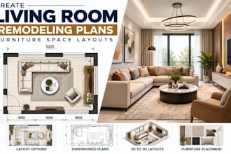 create living room remodeling plans, furniture space layouts