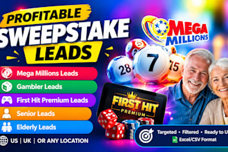 offer profitable sweeps mega millions leads, gambler leads, US UK leads or any