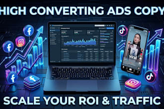 write high converting facebook ads copy and tiktok hooks for ecommerce