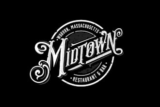 design classic modern country restaurant bar logo