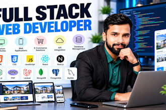 a custom full stack website with frontend and backend