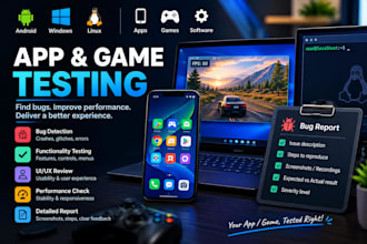 app and software testing on android windows and linux
