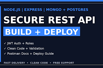 build a secure rest API with nodejs express and mongodb