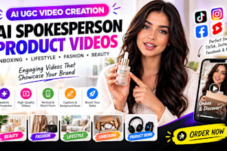 create ai spokesperson product unboxing lifestyle fashion and beauty ugc videos