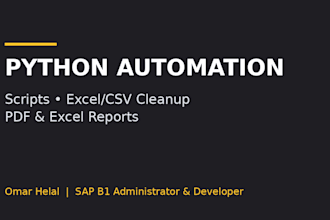 automate your tasks with python and generate PDF or excel reports