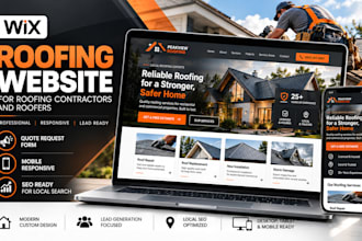 build a wix roofing website for roofing contractors and roofers